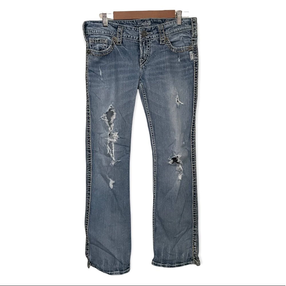 Silver McKenzie Slim Boot Cut Jeans W32 L32 light wash bootcut mid rise